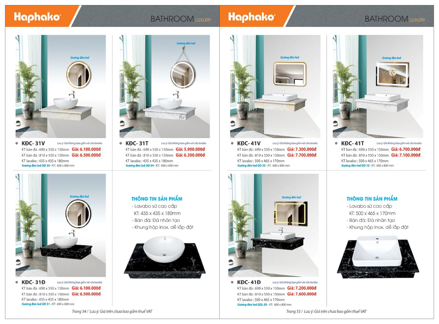 Thiết bị vệ sinh HAPHAKO Catalogue và Bảng giá mới nhất /Page 28